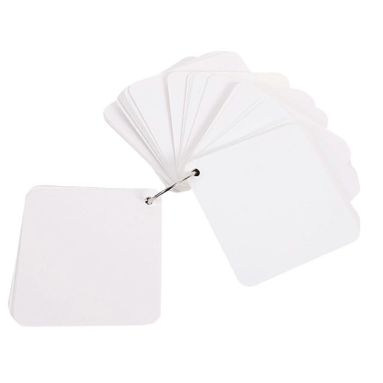 300 Blank Index Cards with Ring Smooth Writing Surface for Study and Learning
