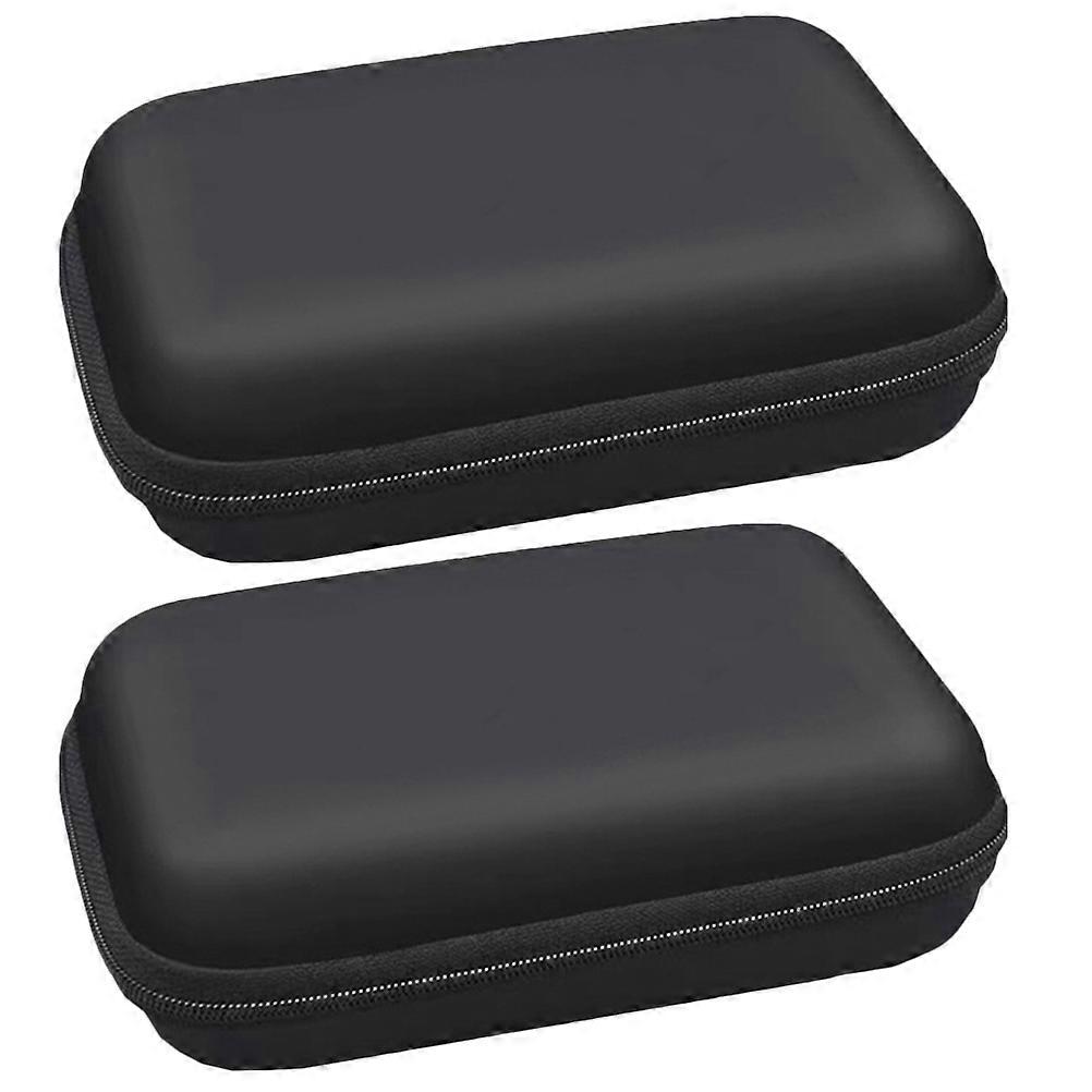Multifunction Pouch Eva Cable Storage Box for Storage 2Pcs Black