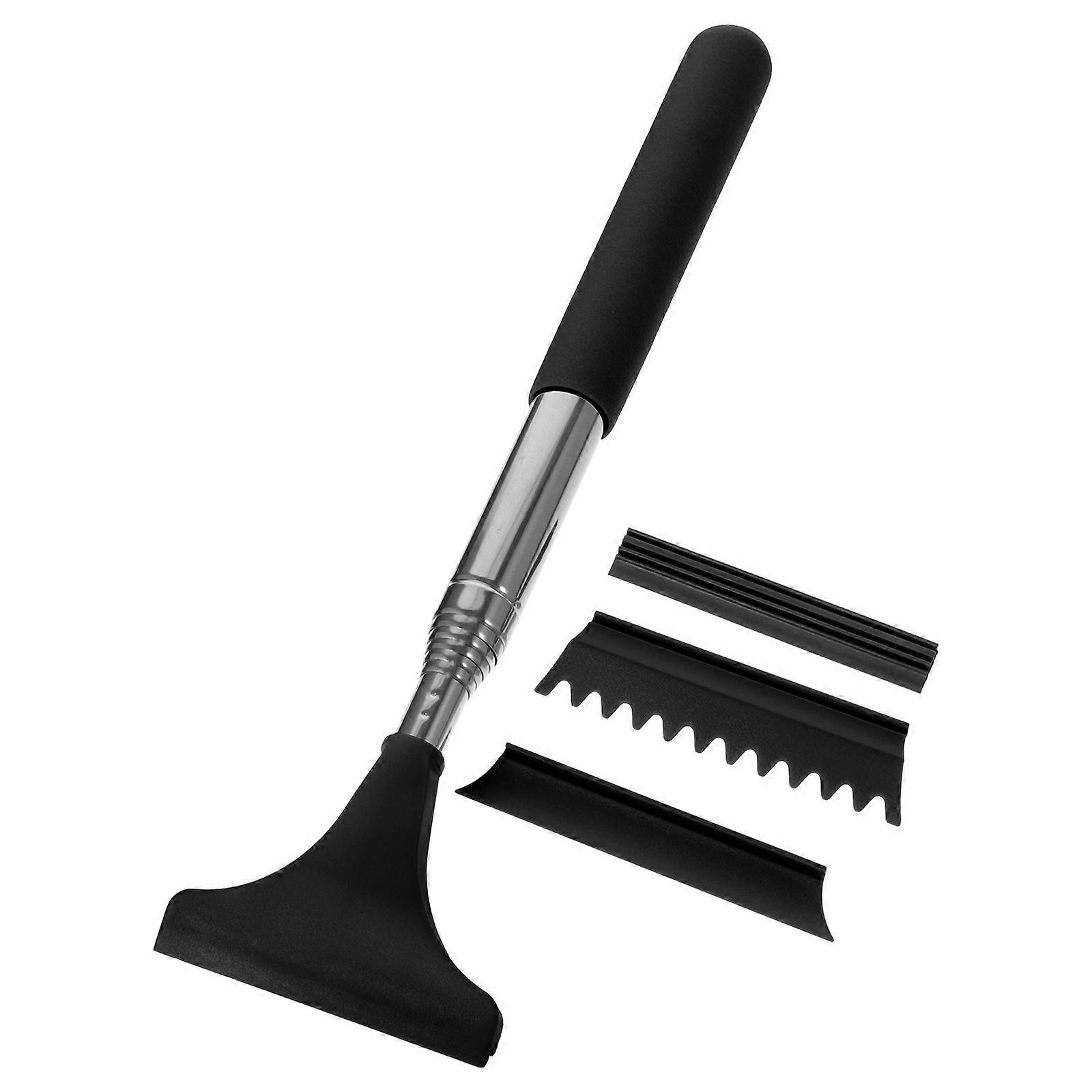 Telescopic Car Window Squeegee for Mirror Cleaning 2Pcs Black Design