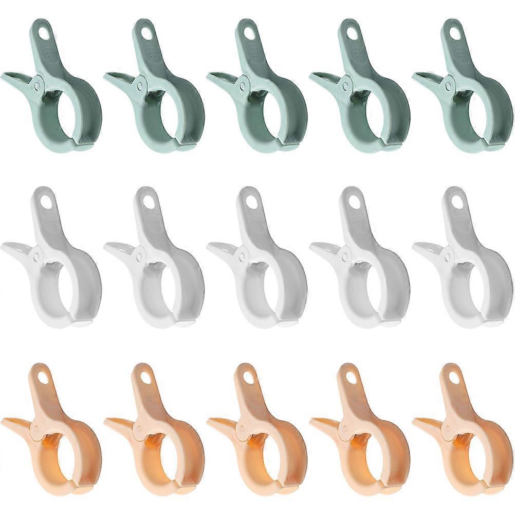 Plastic Beach Towel Clips Windproof Clips for Home Use 15Pcs