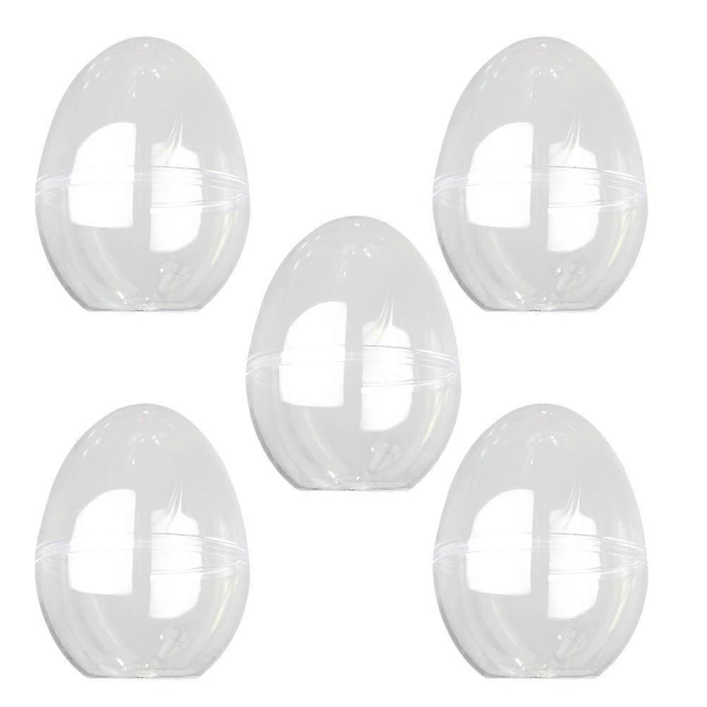 Plastic Storage Container Egg-Shaped Box for Storage Transparent White