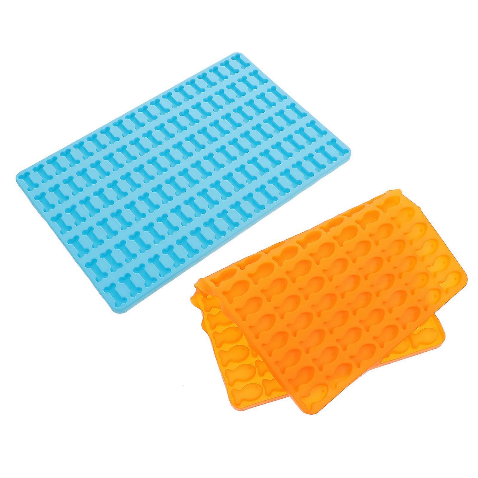 Silicone Candy Mold Fish Shape for Biscuit Baking 2Pcs Kitchen Use