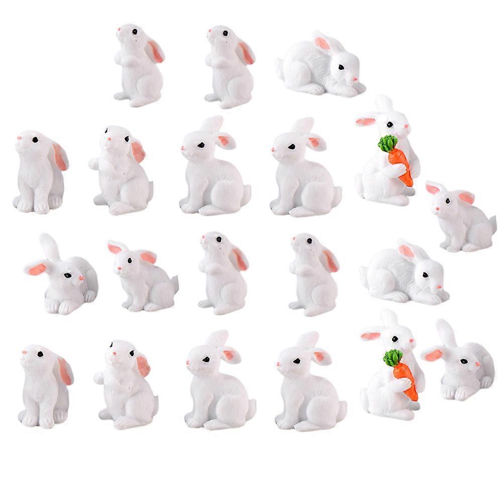 Rabbit Micro Landscape Mini Rabbit Adornment for Decoration 72Pcs