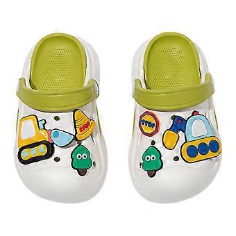 Sabots pour tout-petits garçons et filles, sandales à enfiler, chaussures d'eau d'été pour enfants, pantoufles de douche, vertes, 7,5-8 ans