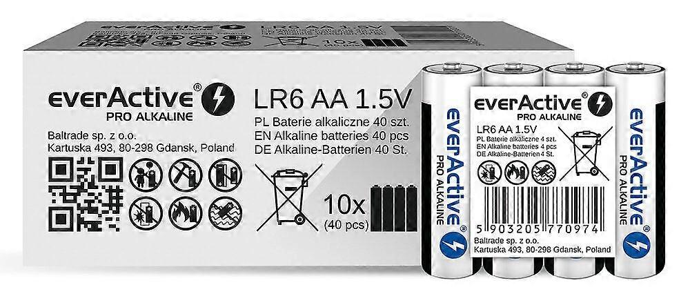 Alkaliska batterier Everactive Pro Alkaline Lr6 Aa - 4 stycken