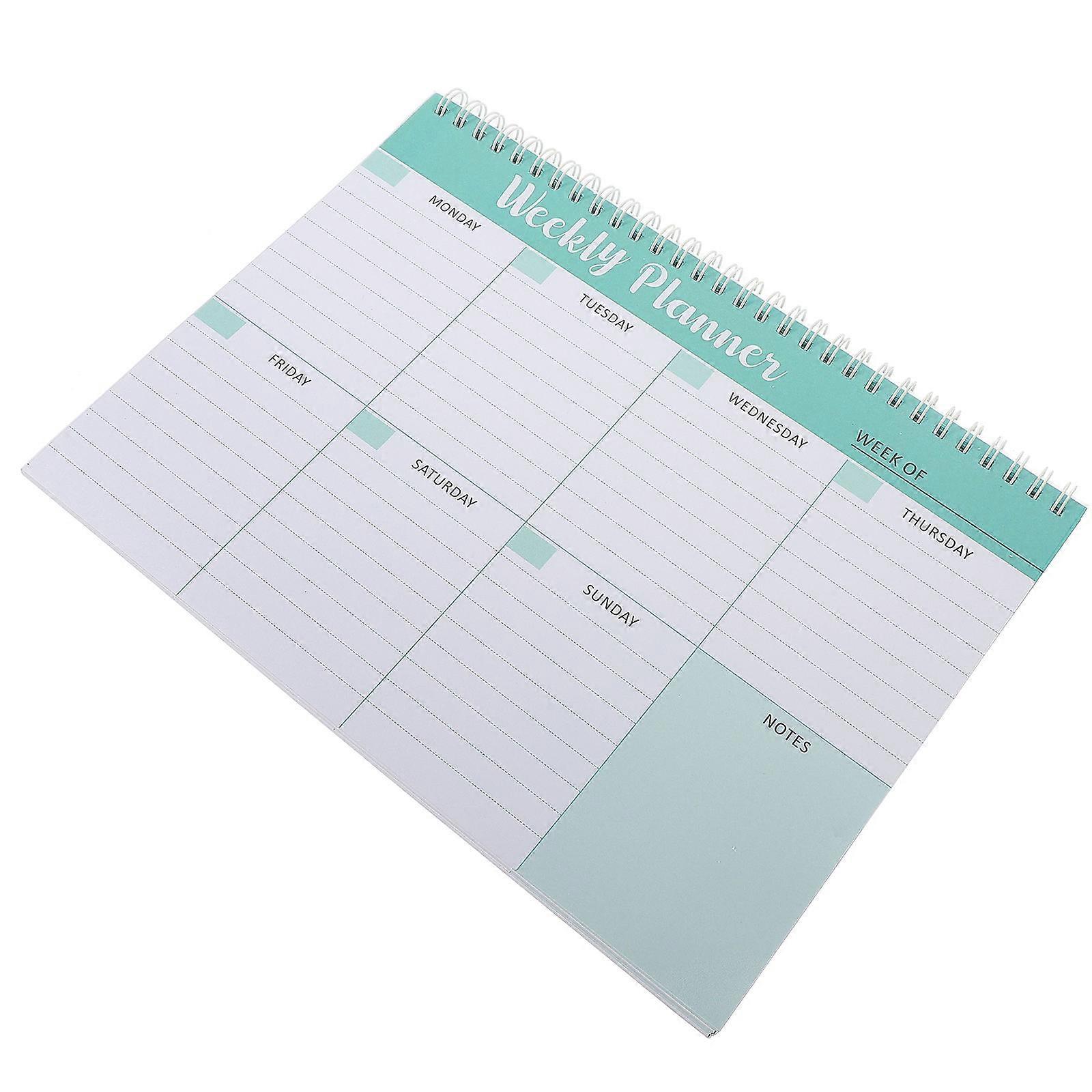Work Plan Pad Study Planner for Writing 2Pcs White Paper Daily Notepad