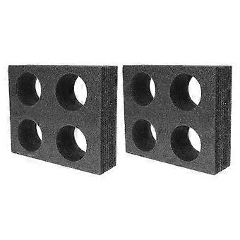 2Pcs Takeout Bottle Cup Trays Milk Tea Holders Packing Drink Carriers (Black)