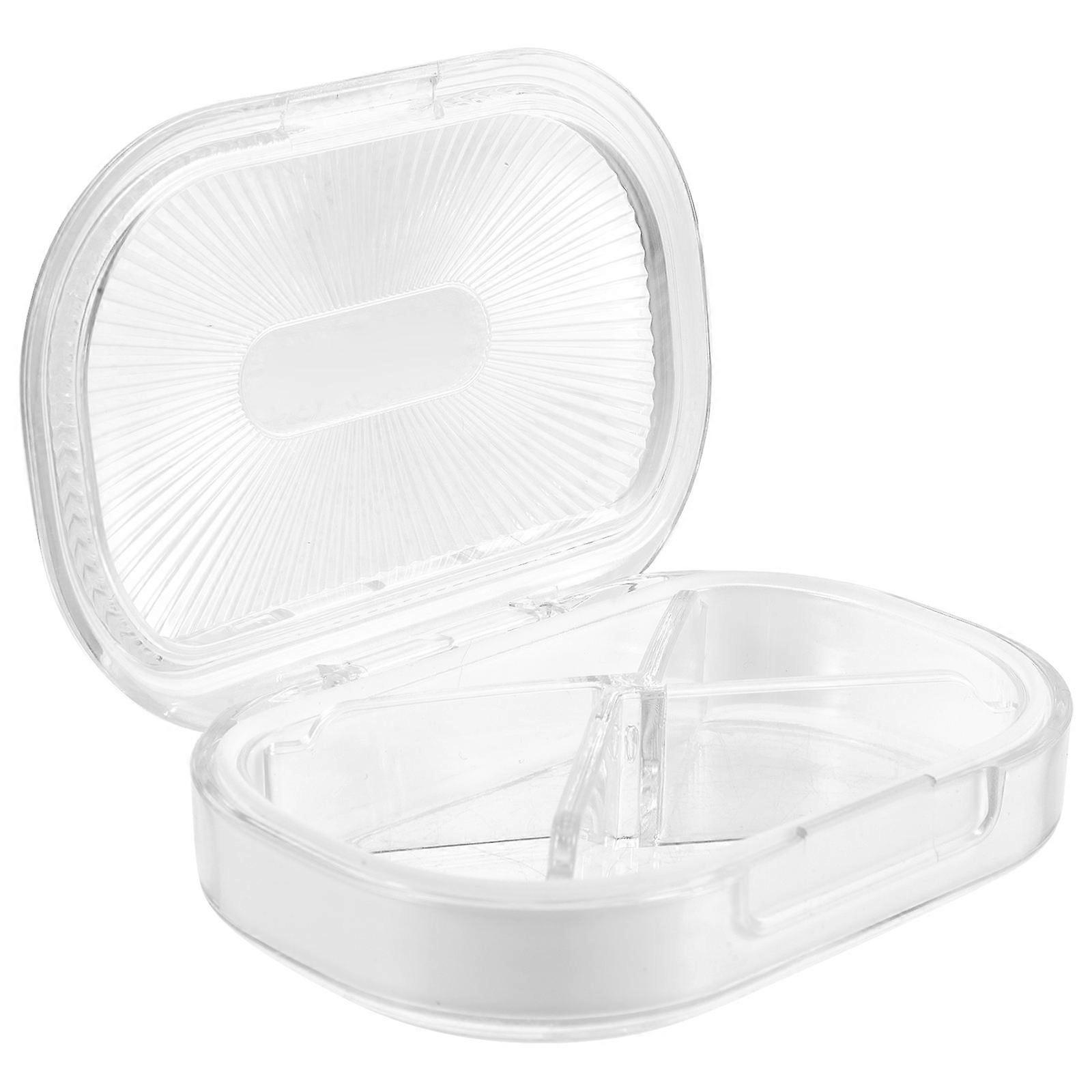 Denture Box Plastic Case for Storage Portable Retainer Case White
