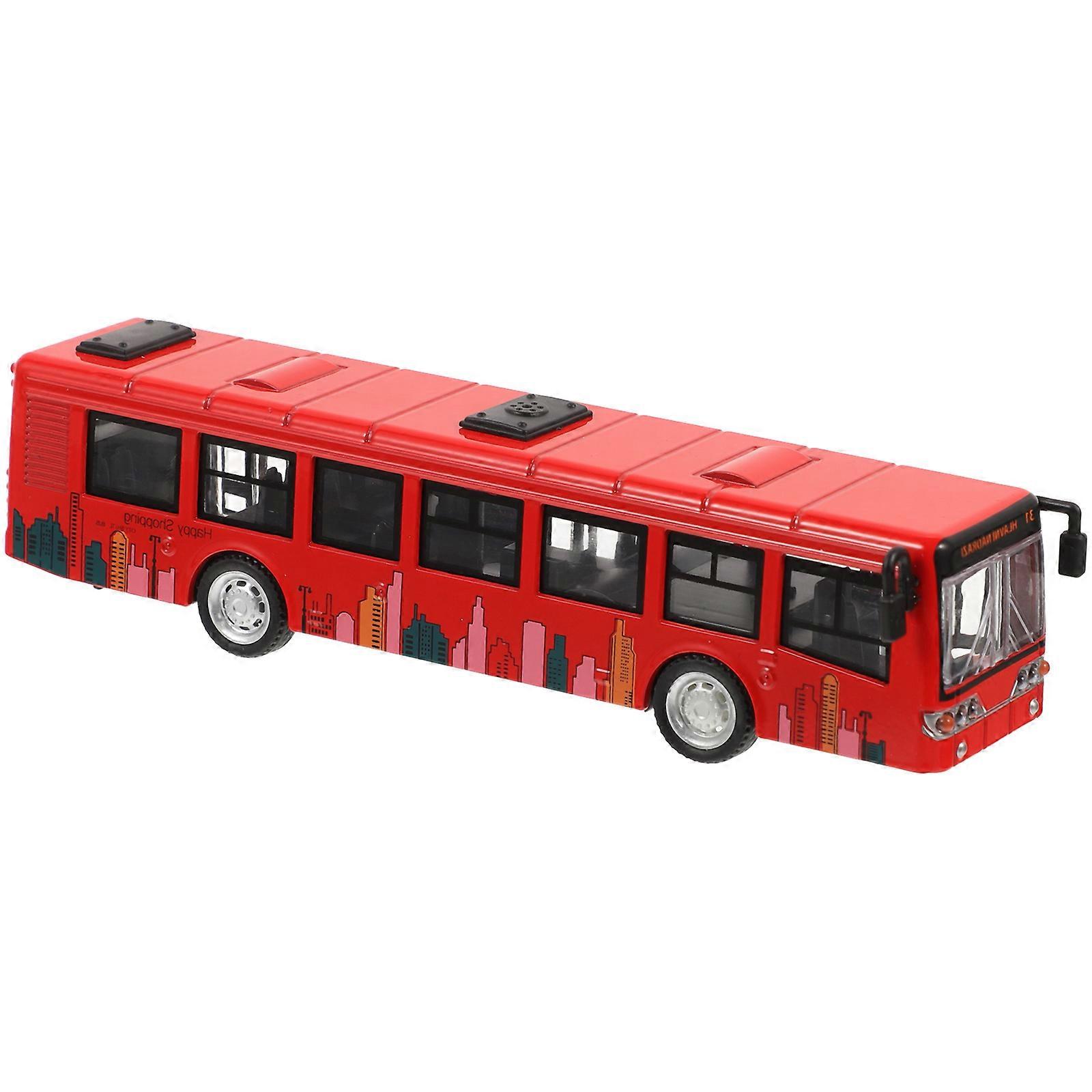 Simulation Bus Bus Model for Playing Pull Back Toy Car