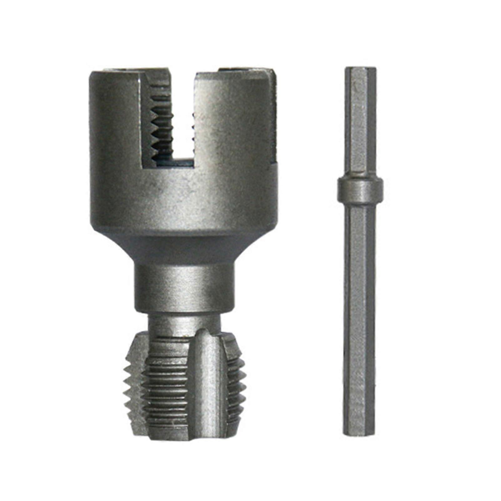 Pipe Threader Kit Electric Drill Compatible PVC Pipe Threading Tool Set 1/2'' 3/4'' Internal External Rethreading Maker
