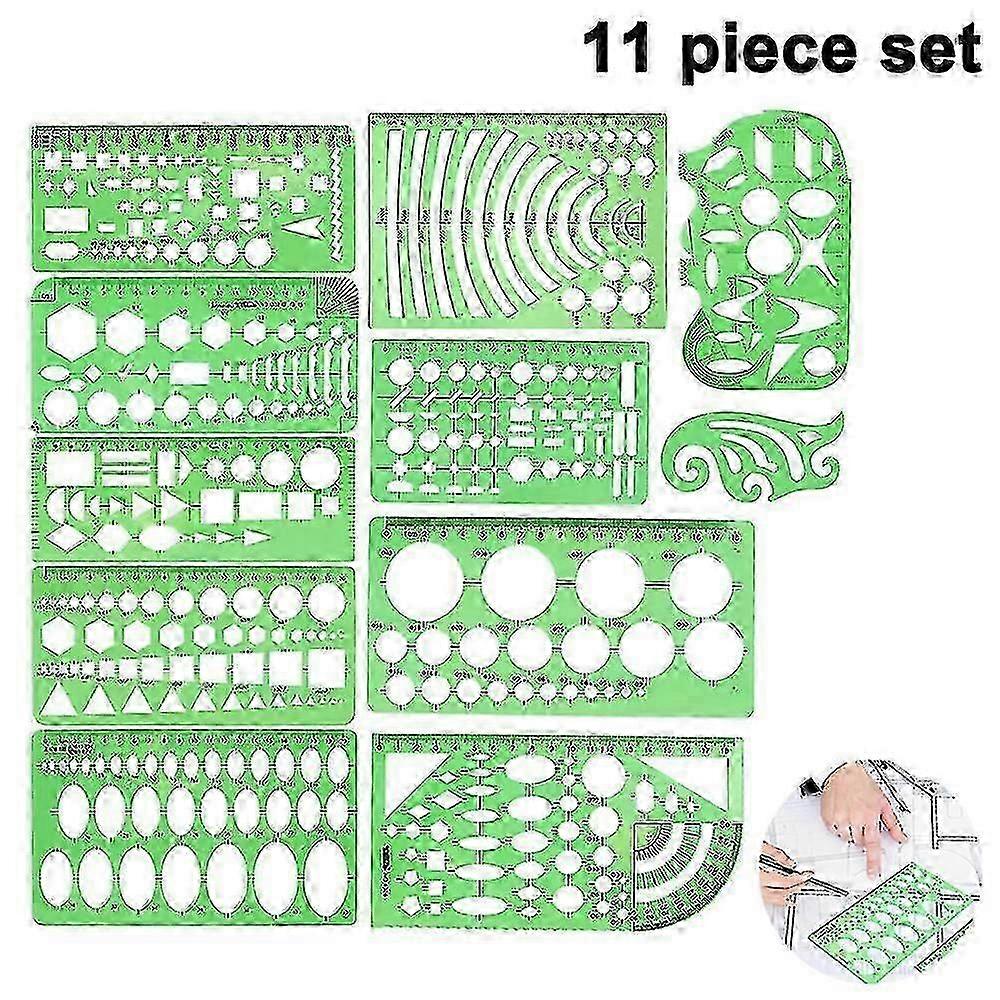 Geometric Drawing Stencils Plastic Circle Templates Measuring Ruler Geometry Drafting Tool