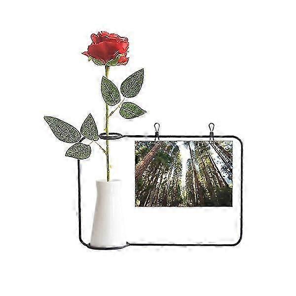 Artificial Rose Flower Hanging Vase Bottle