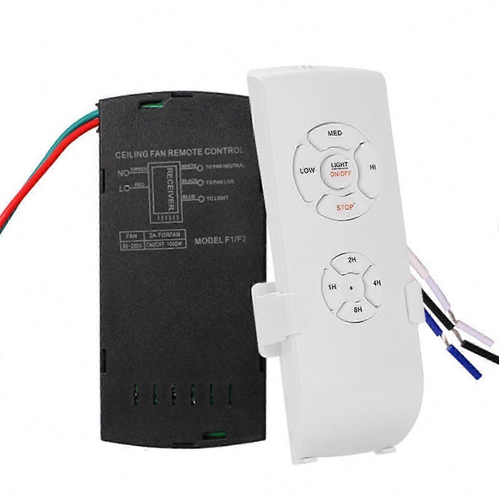 Universal 15m Ceiling Fan Light Timer Remote Control Receiver Kit Wireless