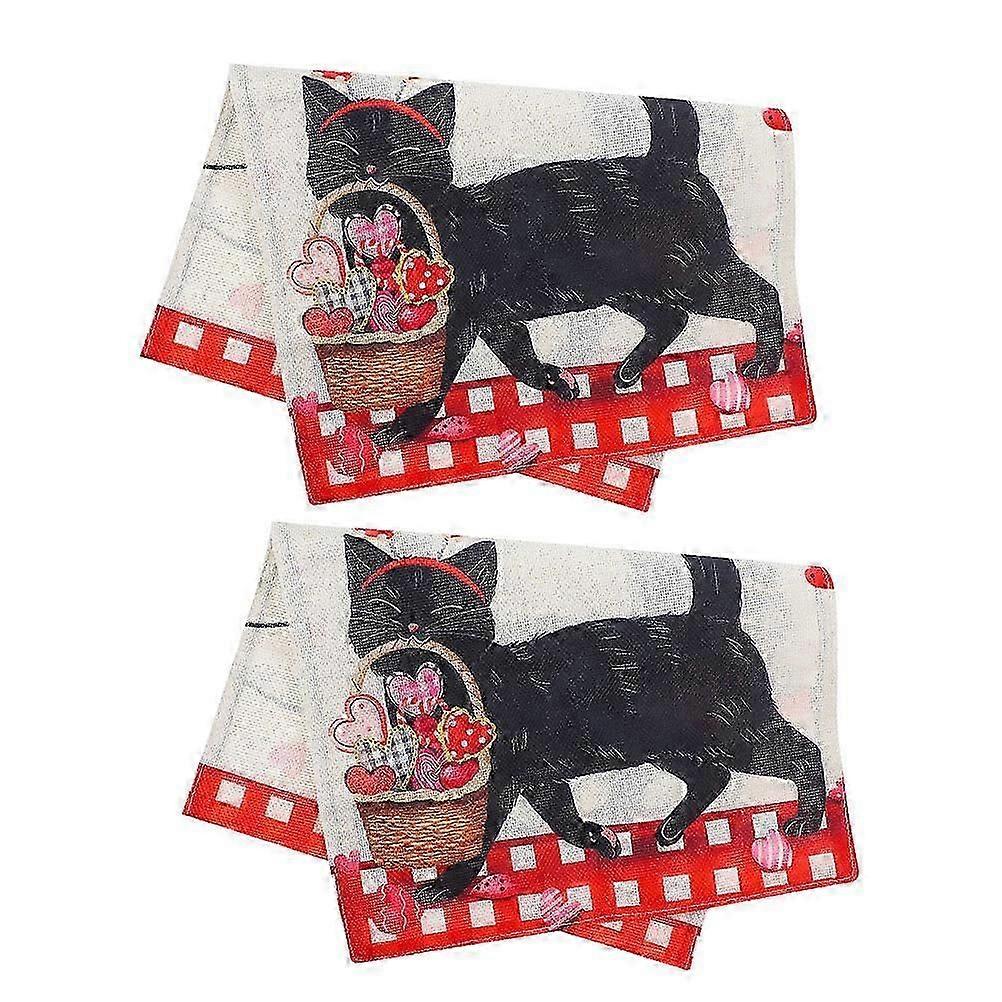 Valentine Design Yard Flag Party Supply Waterproof Rectangular 2Pcs