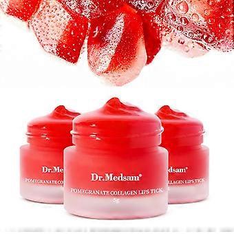 5g Red Pomegranate Collagen Lip Balm, Moisturizing Hydrating Anti-Cracking Lip Mask