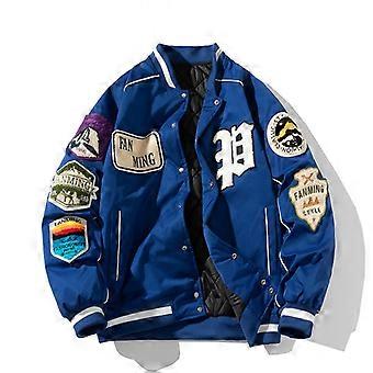 Winter Varsity Jacket Men Women Letter Badge American Baseball