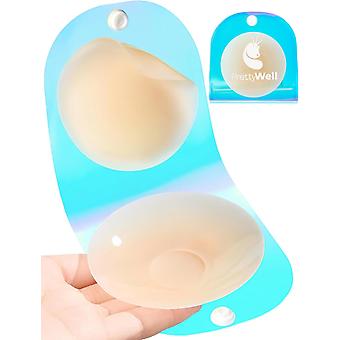 Silicone Nipple Covers for Women, Ultra-Thin Reusable Waterproof Pasties, Non-Adhesive Center, Invisible for Outfits