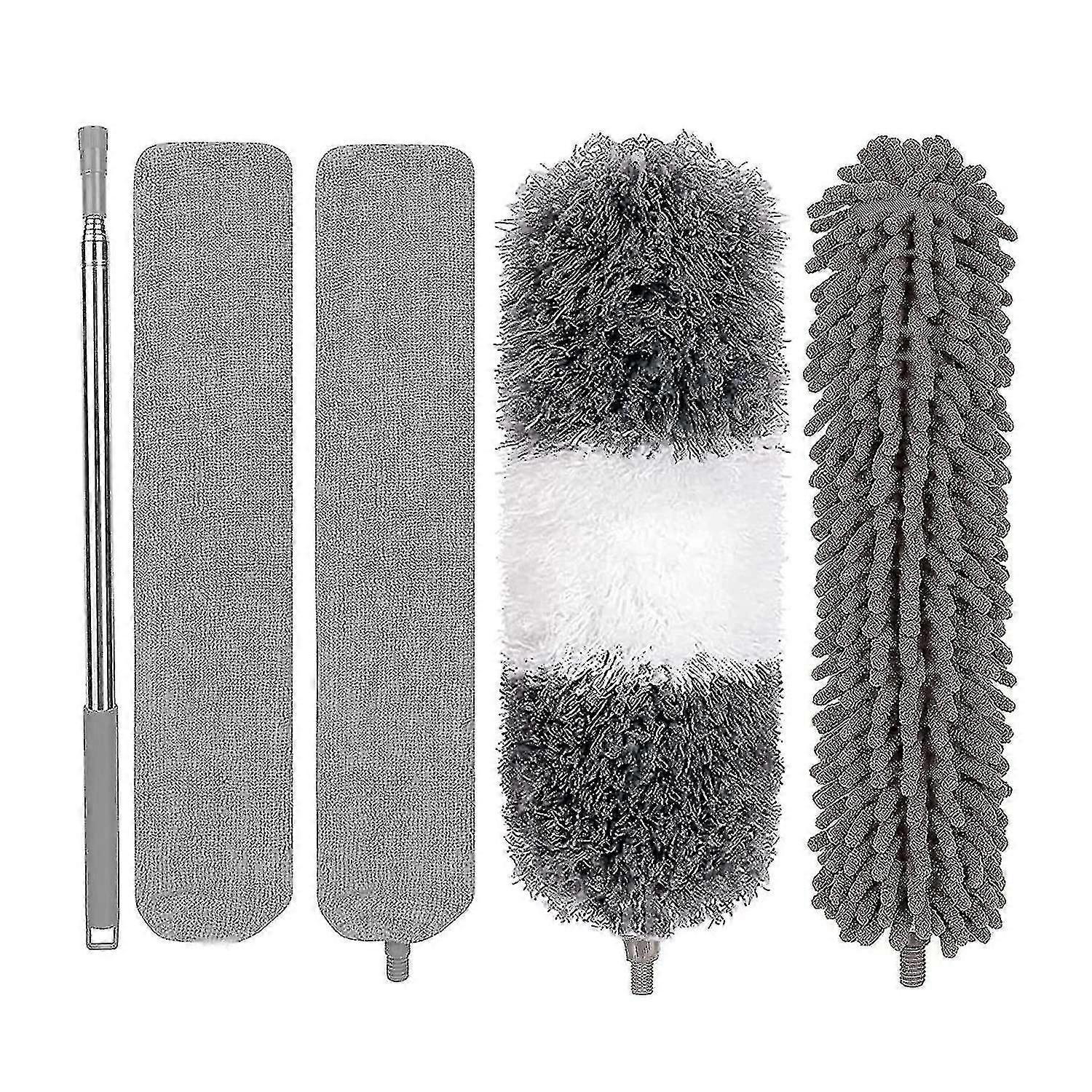 Microfiber Duster Set,cobweb Duster Cleaning Kit Bendable & Washable