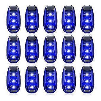 15 Stück LED-Sicherheitslicht, kompatibel mit Läufern, Fahrrad, zu Fuß, blau