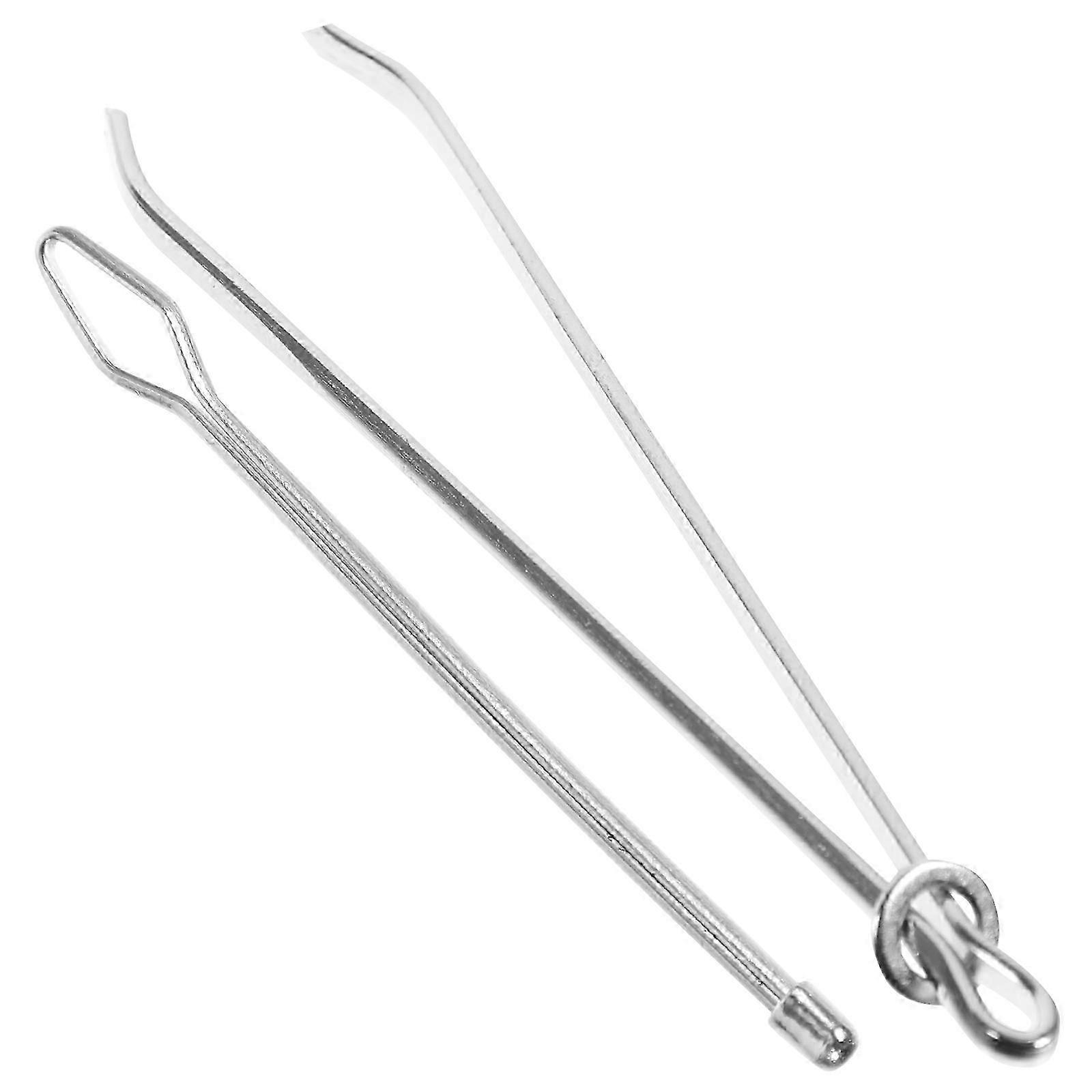 2pcs Threading Apparatus Sewing Thread Tool Thread Inserter Household Threading Tool (Silver)