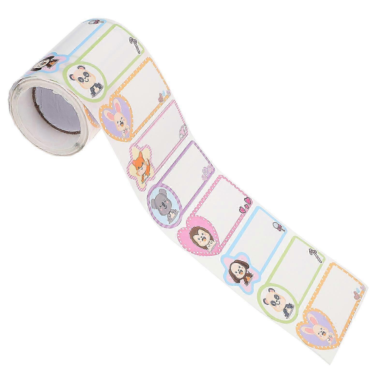 Handwritten Name Labels Stickers, 6 Rolls, Assorted Colors for Kitchen Notes