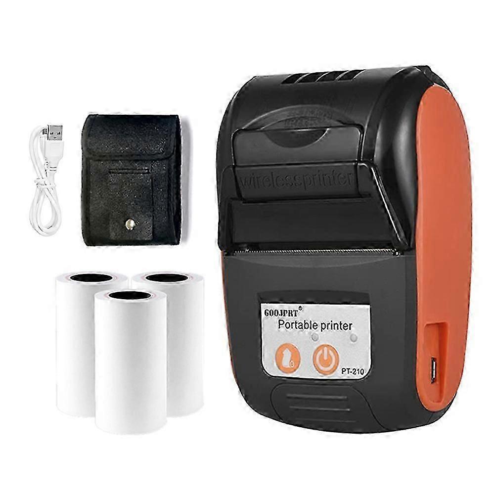 Portable Bluetooth Thermal Printer Handheld 58mm Receipt Printer suitable for Ios Android Phone EU PLUG