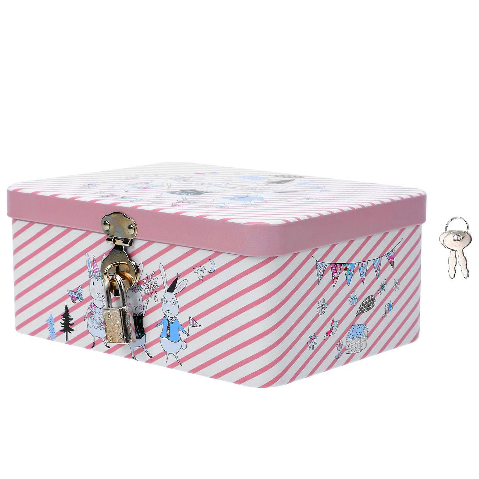 Decorative Candy Box Tinplate Biscuit Case Adorable Cookie Case Easter Accessory