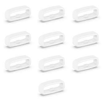22 mm hvide urremme med 10 stropper - sort og hvid, kompatibel med Watch & More