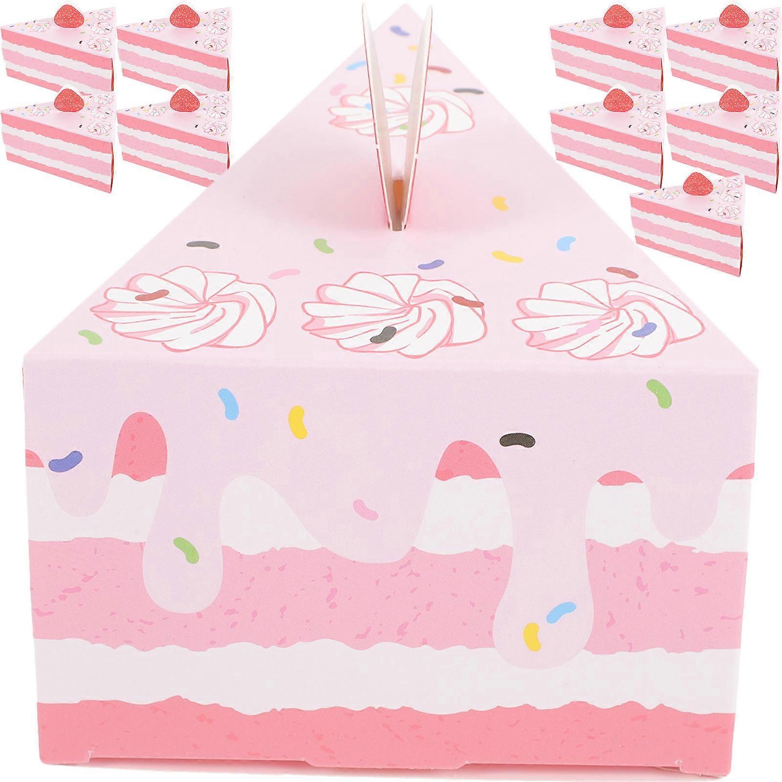 Triangle Cake Shaped Creative Gift Boxes for Storage Use 10Pcs Cookie Boxes