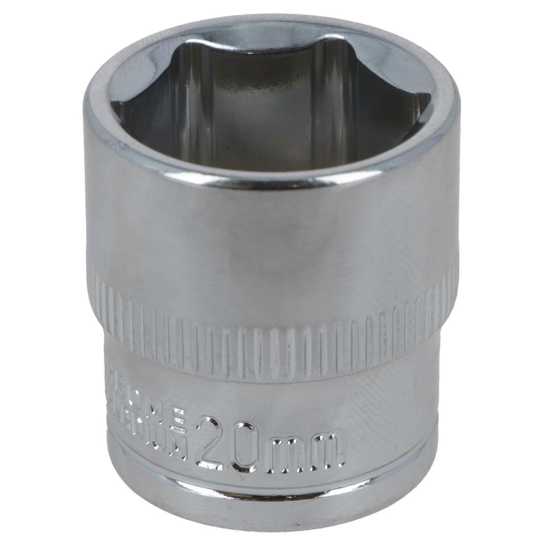 20mm 3/8" Drive Shallow Metric Socket Single Hex / 6 sided Bergen