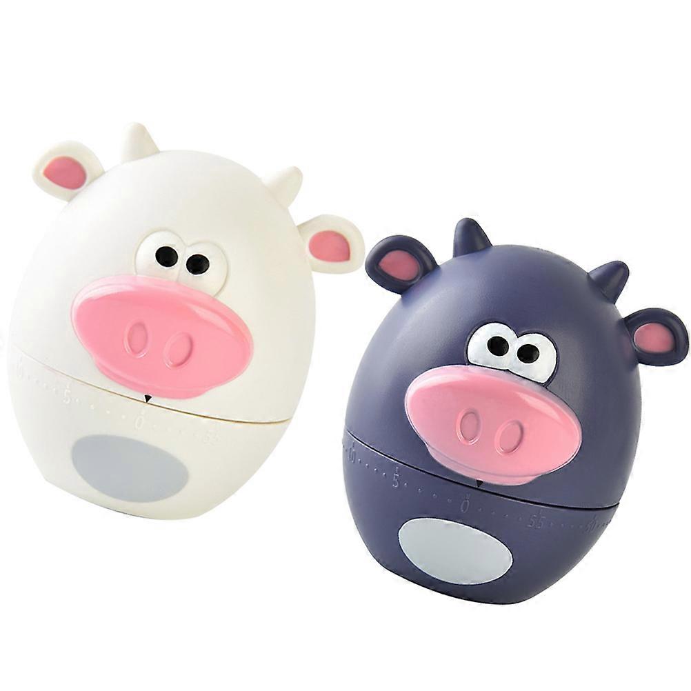 Kitchen Timer Cartoon Calf for Cooking Reminder 2Pcs Mechanical Clock