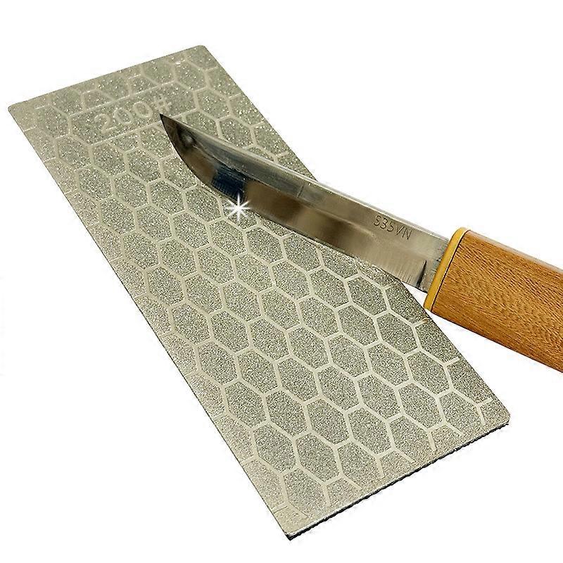 Rectangular Diamond Honeycomb Sharpening Plate - 400 Grit Knife Sharpener Stone (151x63mm)