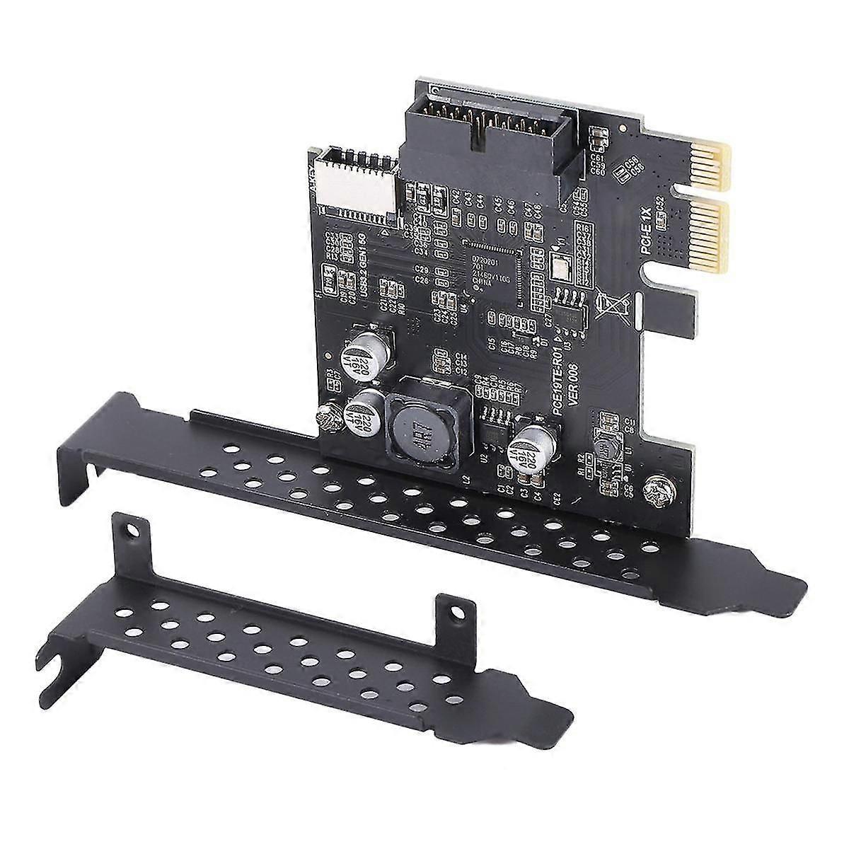 Pci-e 1x To Usb 3.2 Gen1 5gbps 20pin Front Panel Header (to Type-c Front Panel Header) Front Panel Connector Riser Card