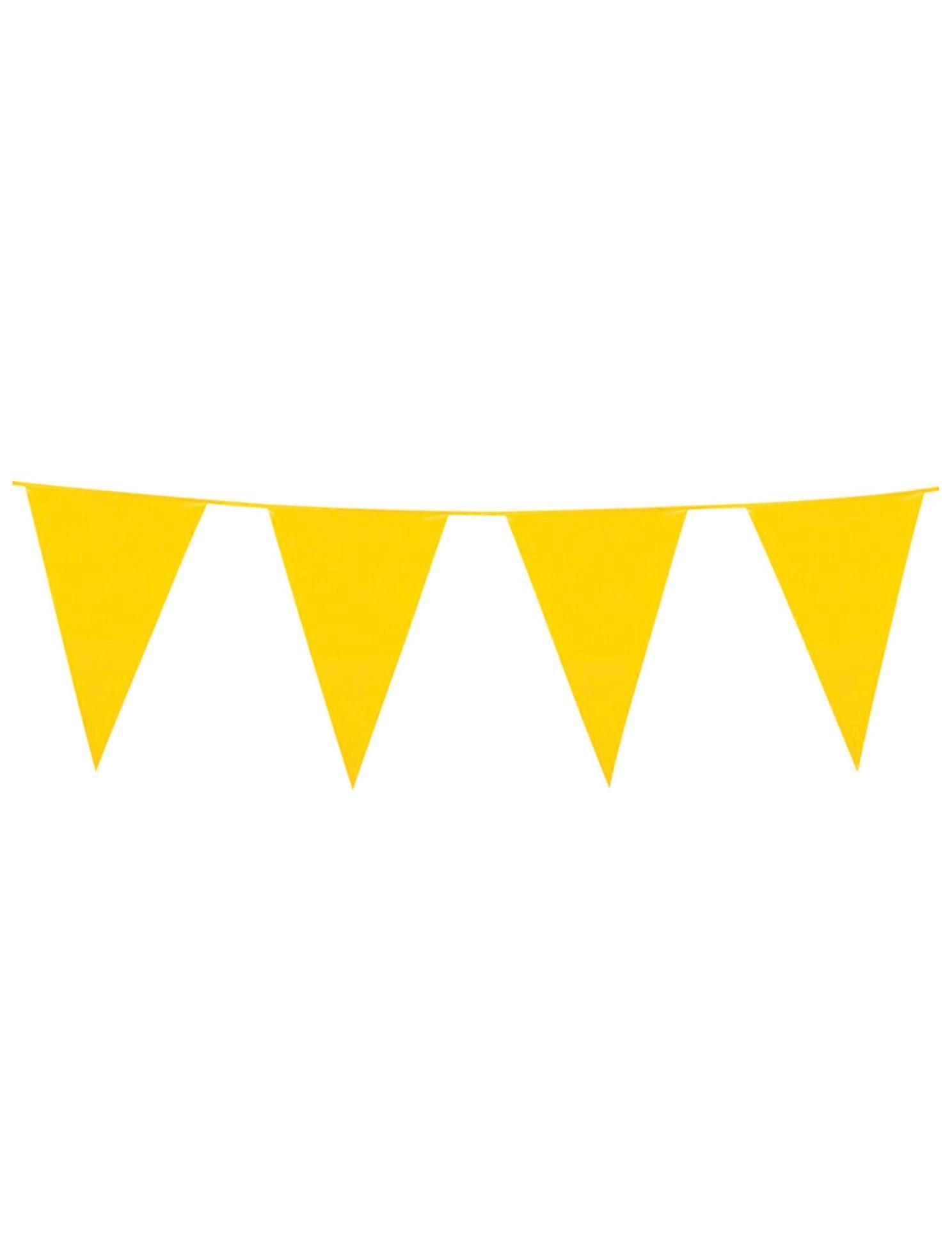 10m yellow bunting garland