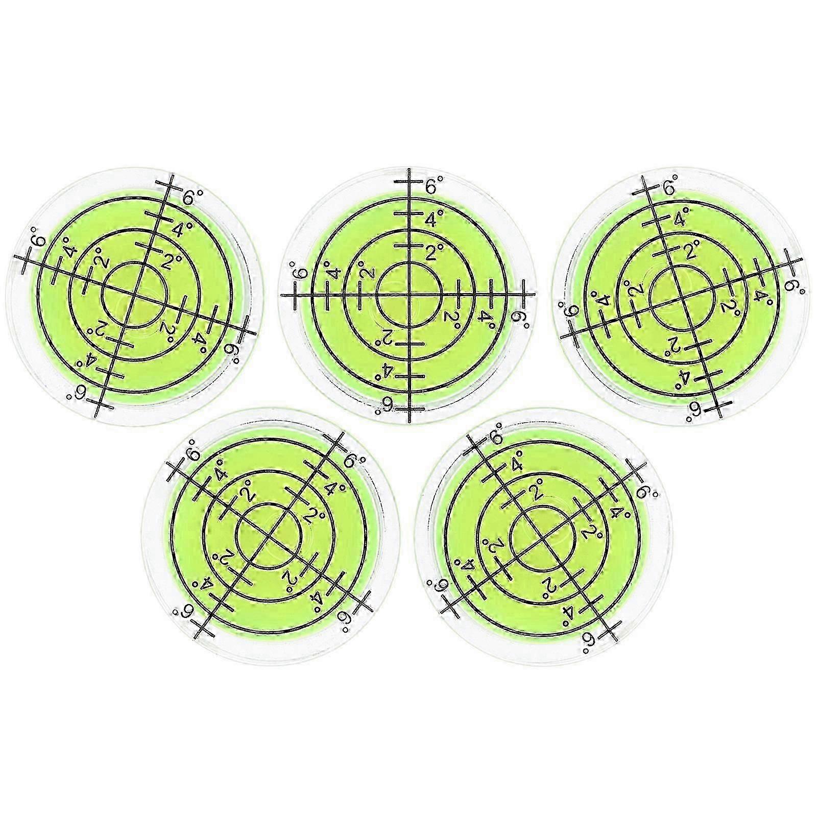 Light Green Small Bubble Level, 5Pcs, Plastic Construction,l