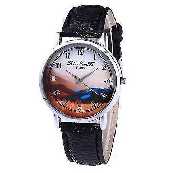 Men Quartz Watch Classic Leather Strap Round Dial Simple Watch Gifts