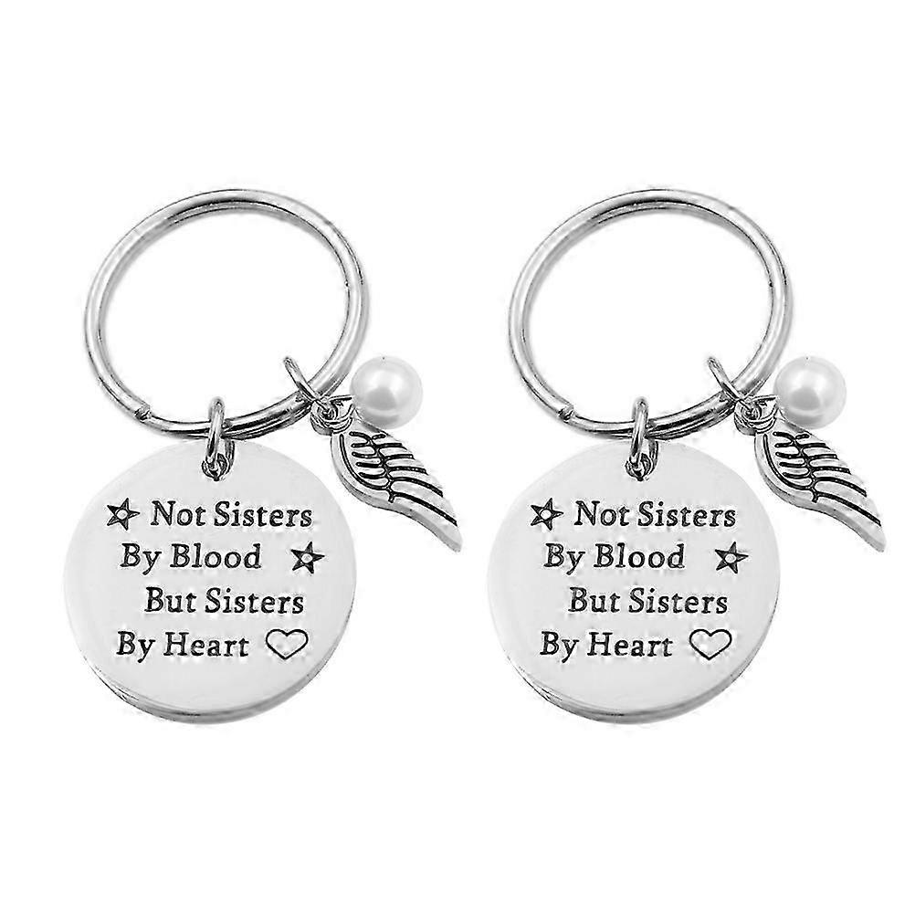 4Pcs Silver Decorative Keychains Small Gift Key Holder for Decoration