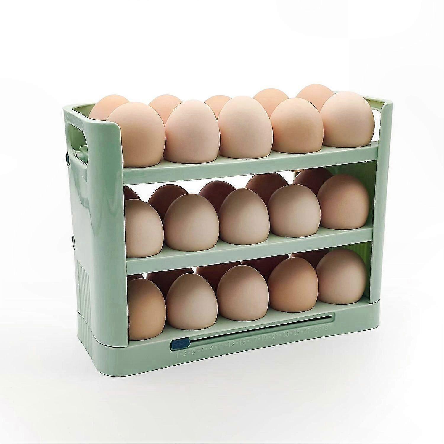 Refrigerator Door Egg Organizer with Compartments, Space-Saving Storage Solution for Eggs