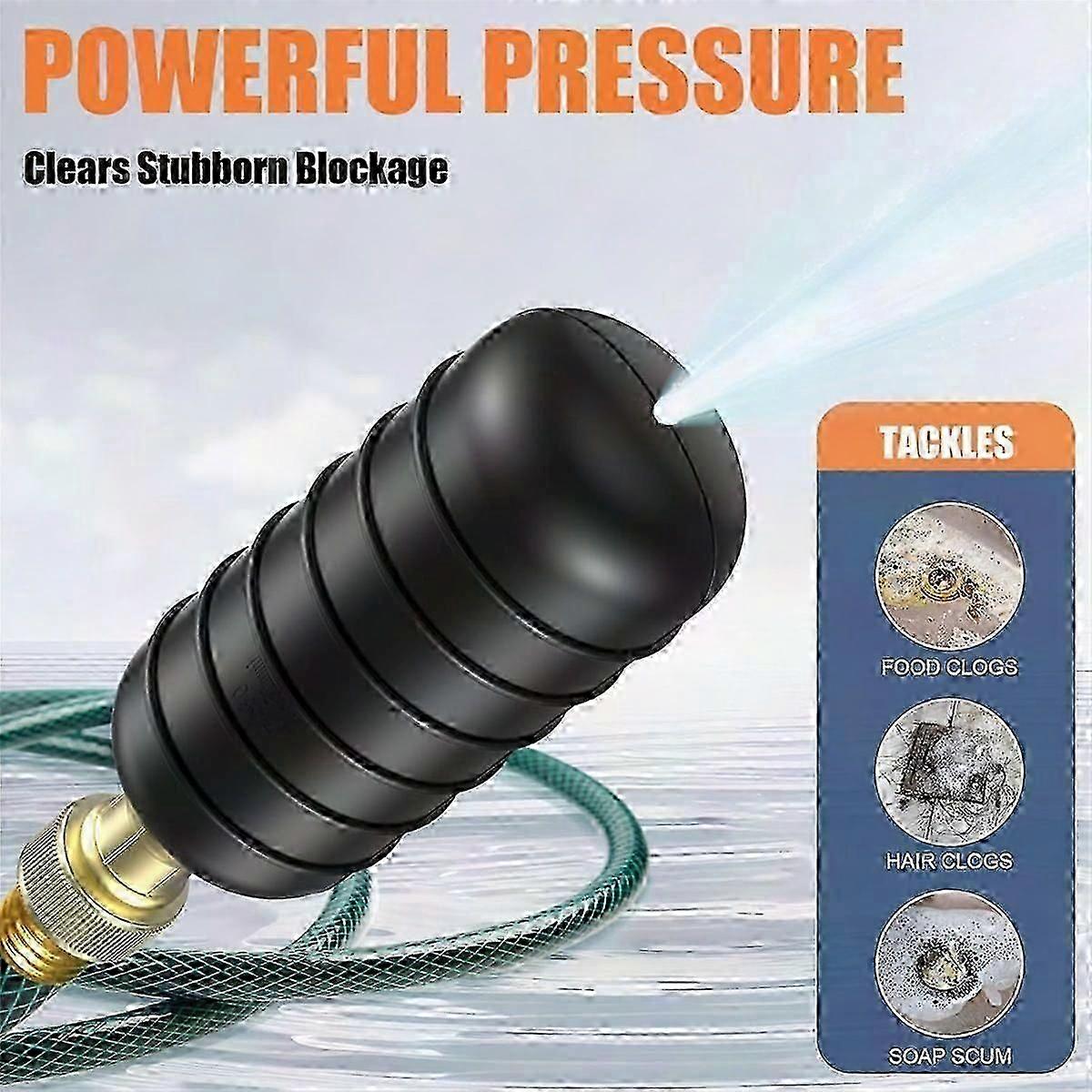 Drain Bladder for Unclogging Showers, Pools & Sinks - Rubber Drain Cleaning Bladder