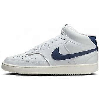 Nike Court Vision Mid top skateboardschoenen voor dames, wit en blauw, CD5436-109