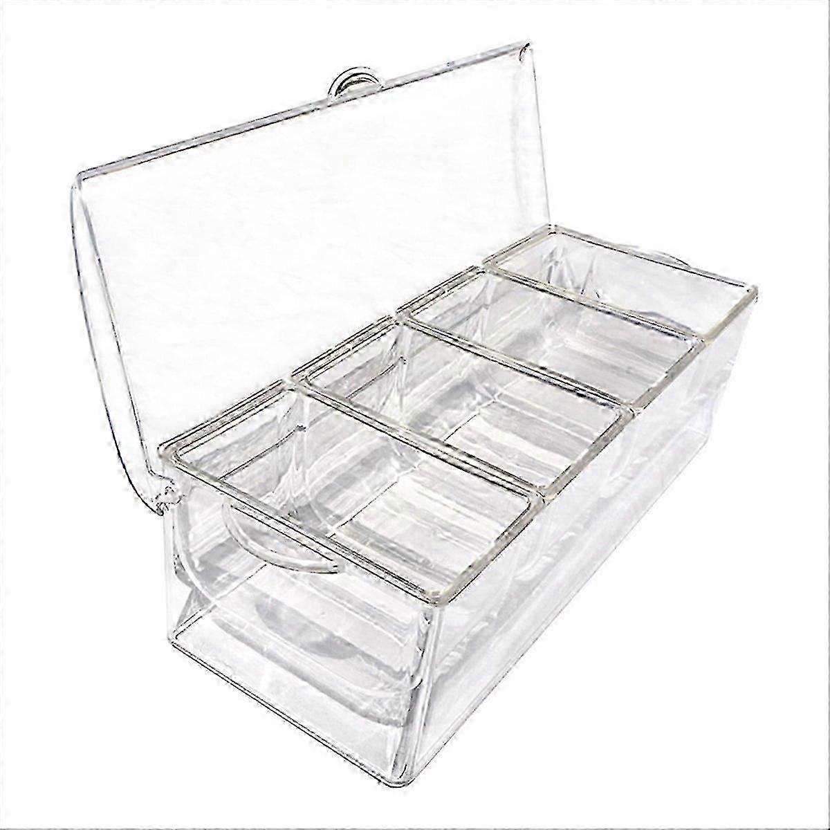 Clear Ice-Cooling Condiment Tray Set