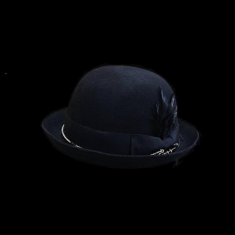 Bowler hat with decorative pure wool felt