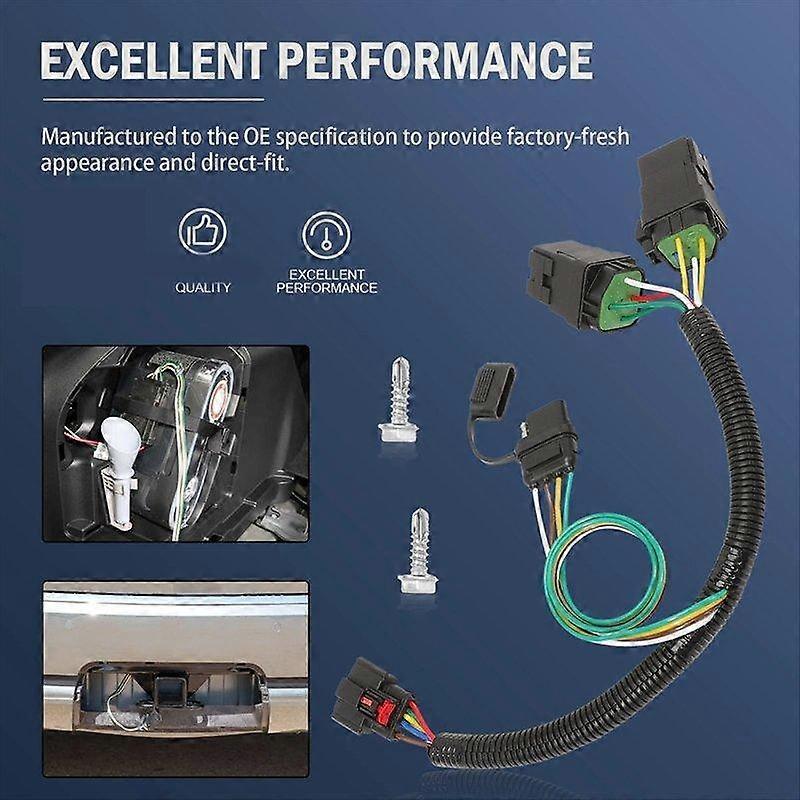 Kit de faisceau de câblage avec relais et connecteur de remorque à 4 broches DT08 pour Chevrolet Equinox et GMC Terrain 2018-2024