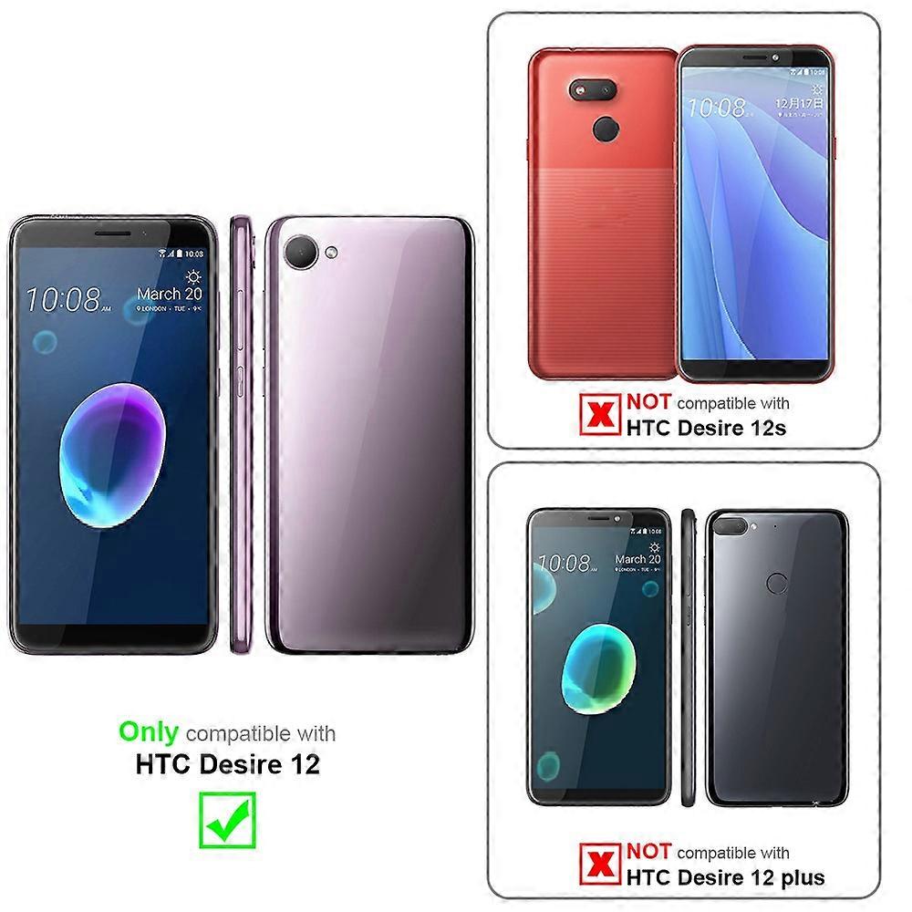 Case compatible with HTC Desire 12 - glossy surface and stand function