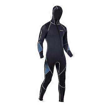 Stretch Hooded Wetsuit Full Water Sports Gray Small