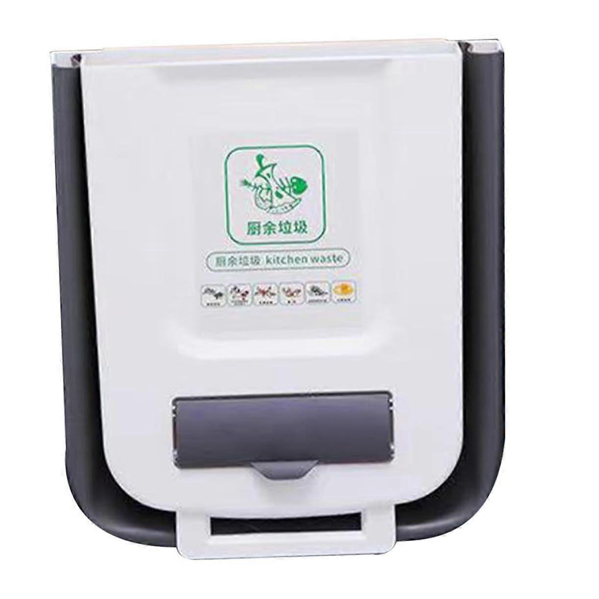 Hanging Trash Can Foldable Wall Mounted Plastic Kitchen Bin