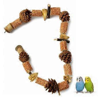 Vogelspeelgoed, 80 cm, zitstok voor papegaaien van natuurlijk hout
