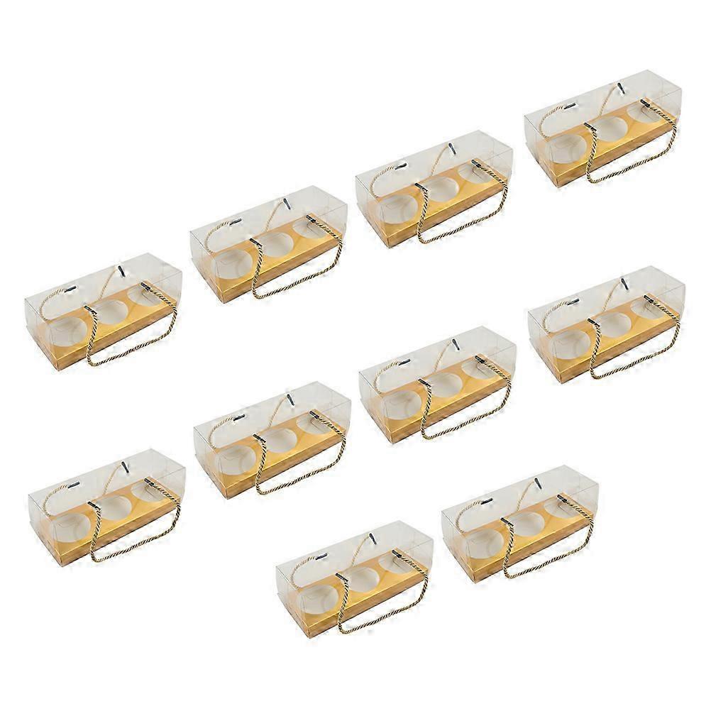 Boxes with Handle Clear Plastic Portable Containers compatible with 10Pcs