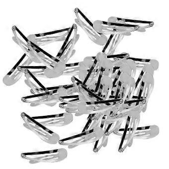 50pcs 5cm Metal Hair Clips Snap Barrette Baby Accessories Small Puppy Bows-brnv