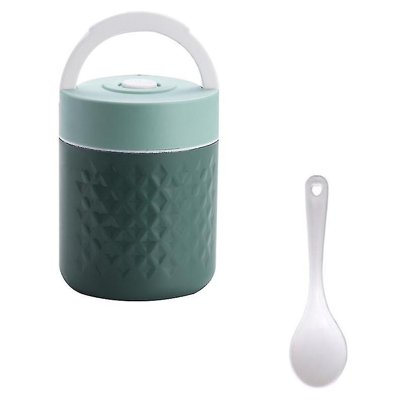 12X10cm Green Tumblers 1 Set Cereal Cup With Lid Breakfast Cup Portable Soup Cup Microwave Milk Cup